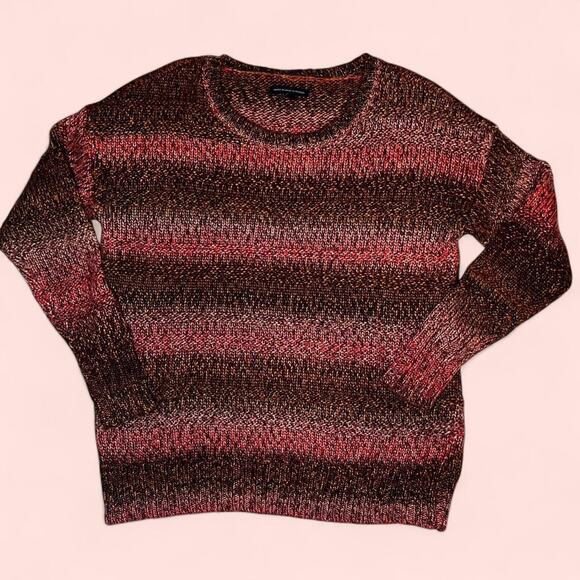 Pink and brown striped sweater - Picture 1 of 3